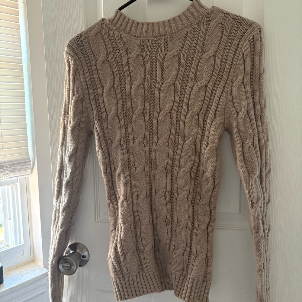 SHEIN Cable Knit Sweater - Beige